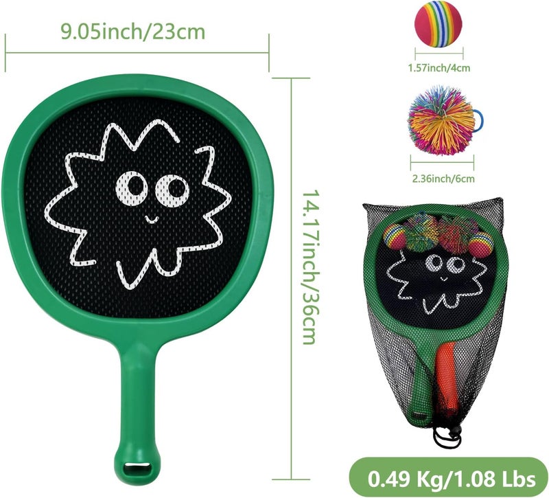 SmartWool Portable Paddles and Bouncy Balls Set for Kids or Adults’ Indoor Outdoor Activities, Sport Game for Beginner or Intermediate, Swing Racket in Beach Pool Backyard Playground Lawn Park or Court - Image 5